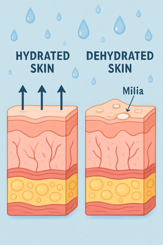 The importance of hydration and milia production Derbyshire