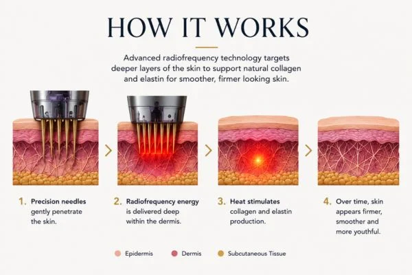 Diagram of how Collagen Lift Therapy Derbyshire works