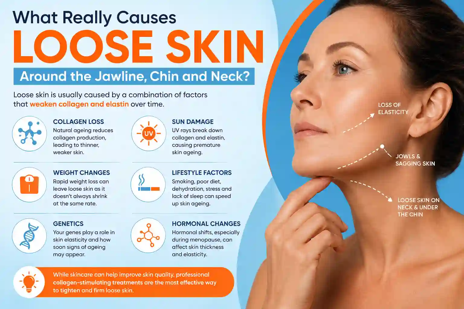 What Really Causes Loose Skin Around the Jawline, Chin and Neck Derbyshire?